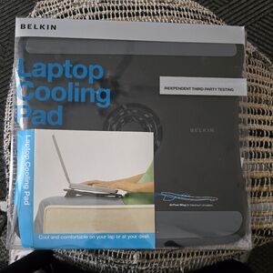 Belkin Black Laptop Cooling Stand with Blue Accent Graphic